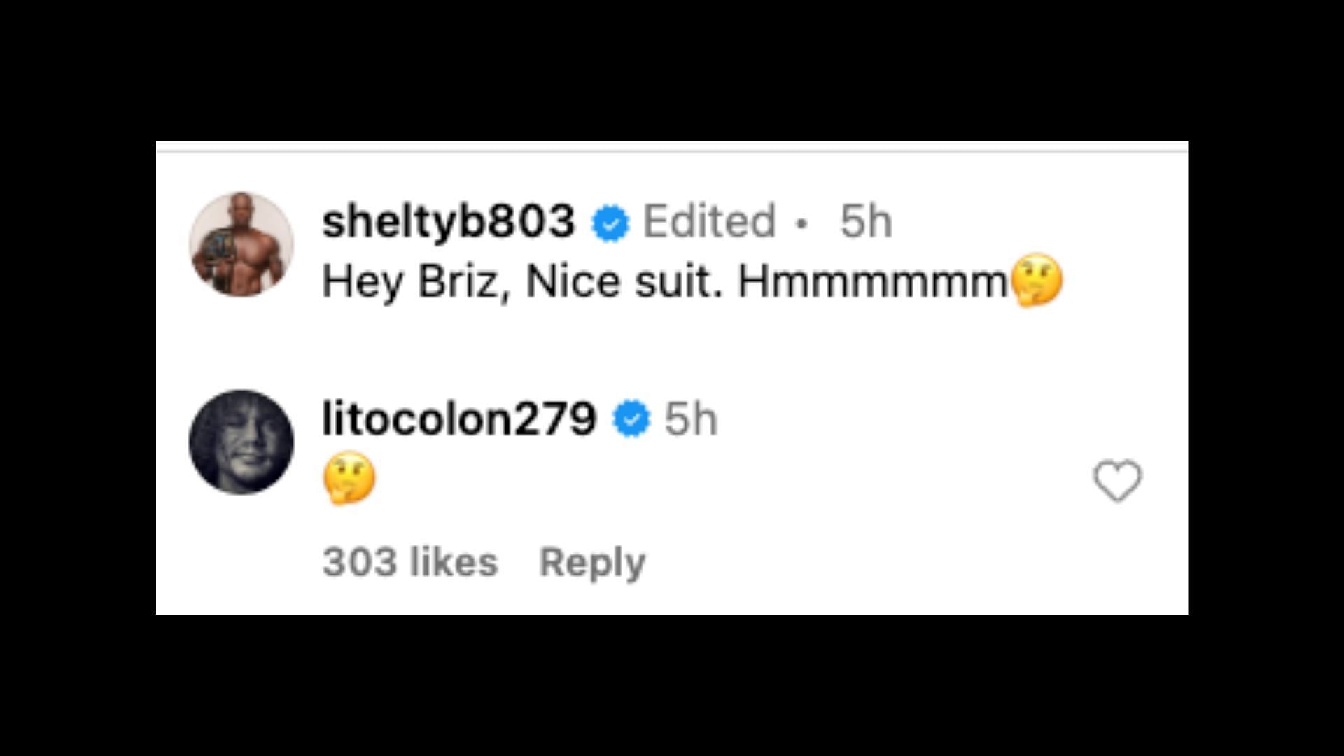 The former champion responds to Benjamin's tease on social media. [Image credit: Shelton Benjamin on Instagram]